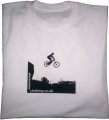 cliff jump White short sleeve mountain bike t-shirt